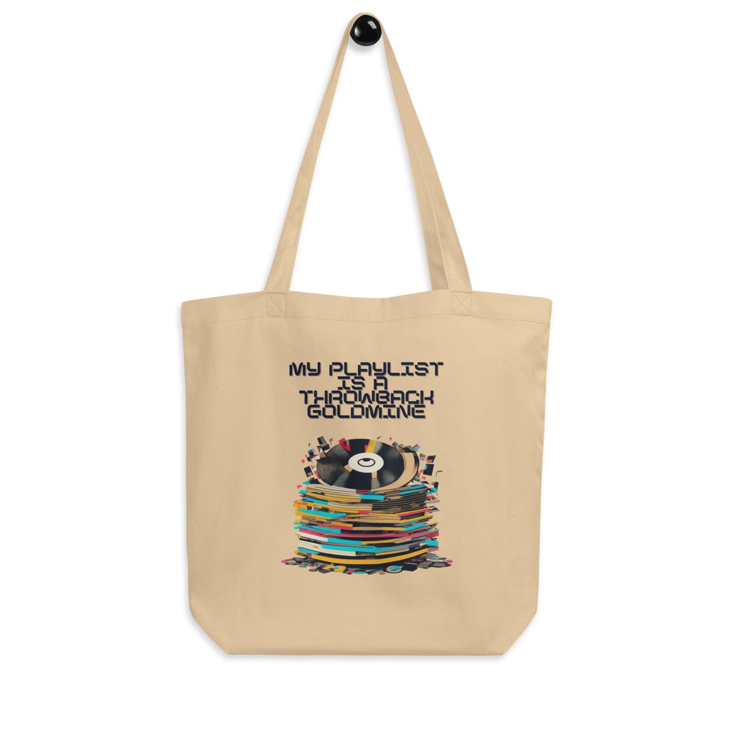Vintage Tunes-Themed Tote Bag