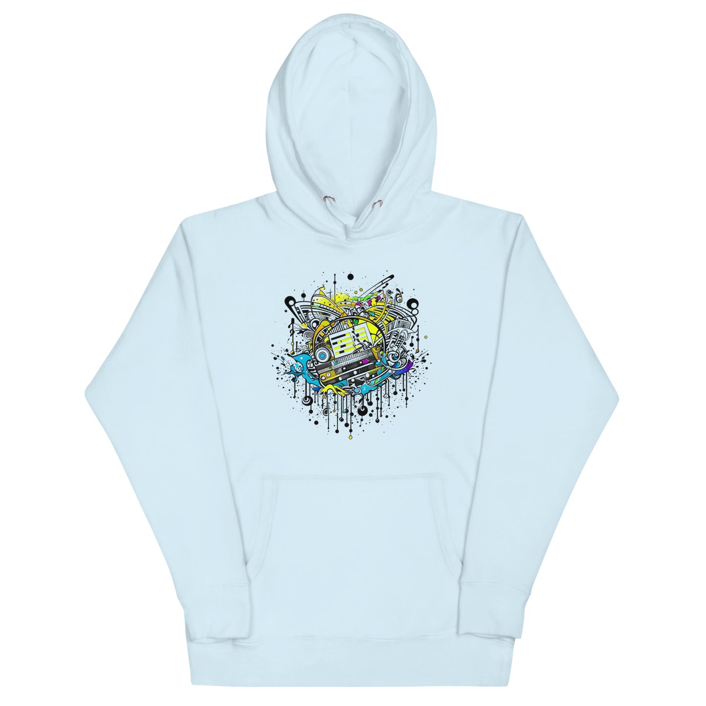 Rhythmic Heartbeat Unisex Hoodie | Artistry in Fashion | Mighty Self-Expressions