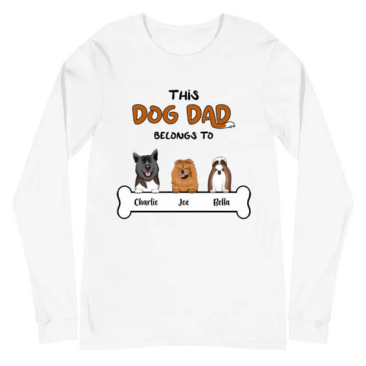 Dog Dad Customizable Unisex Long Sleeve Tee