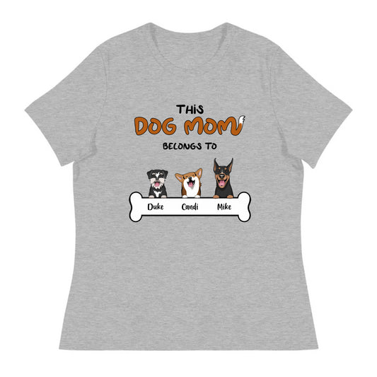 Dog Mom Customizable Women's Relaxed T-Shirt