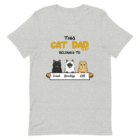 Cat Dad Customizable Unisex Staple T-Shirt | Mighty Expressions