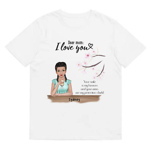 Show your love for your mom with our "Dear Mom, I Love You" t-shirt. Express your gratitude and appreciation in a stylish and comfortable way.