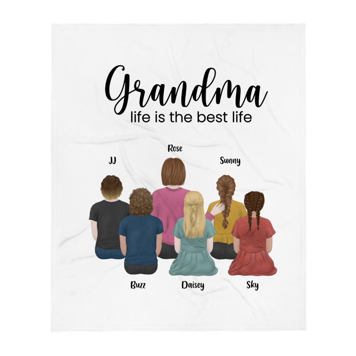 Personalized Grandchildren Names Blanket