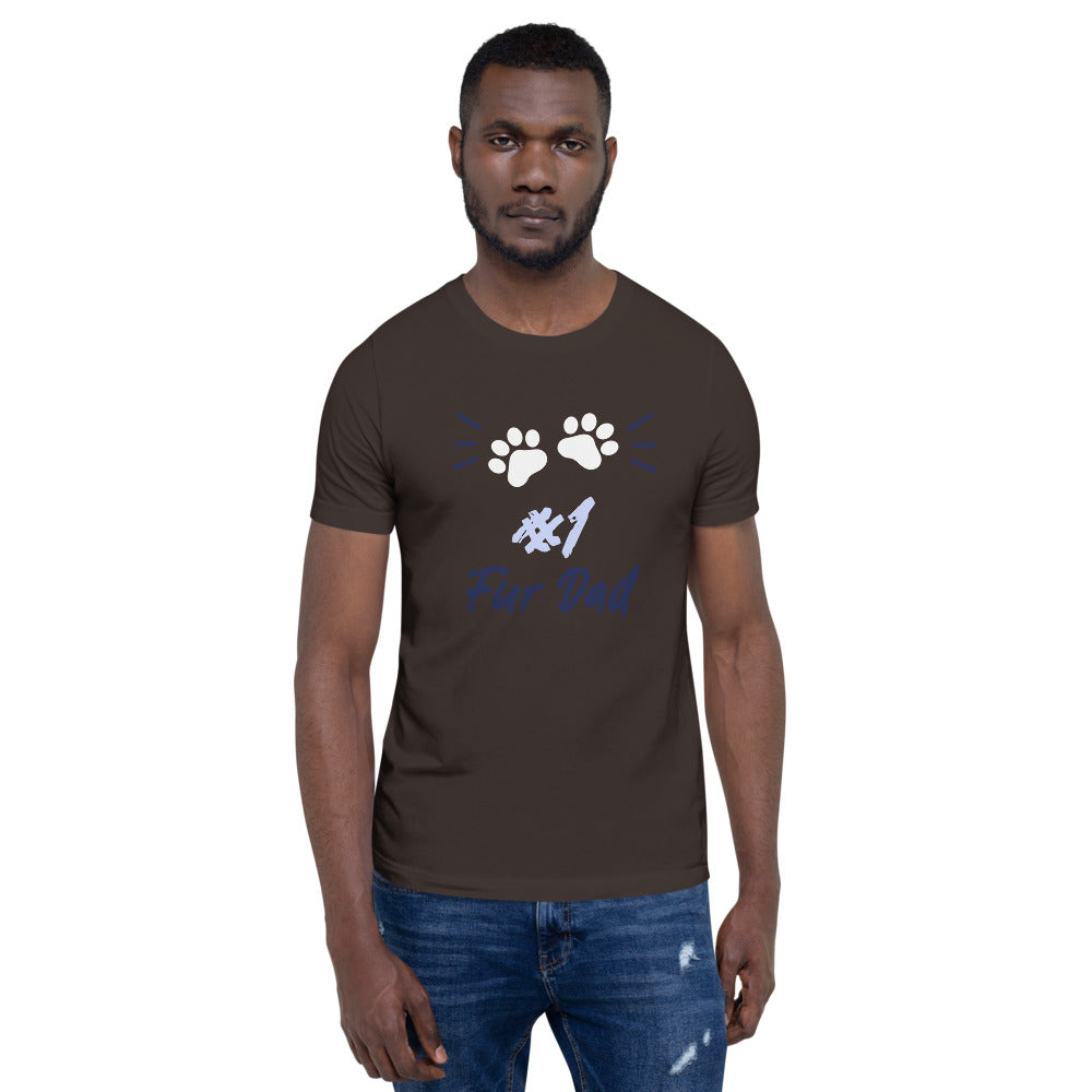 #1 Fur Dad Shirt | Graphic Animal Unisex Short Sleeve Tee