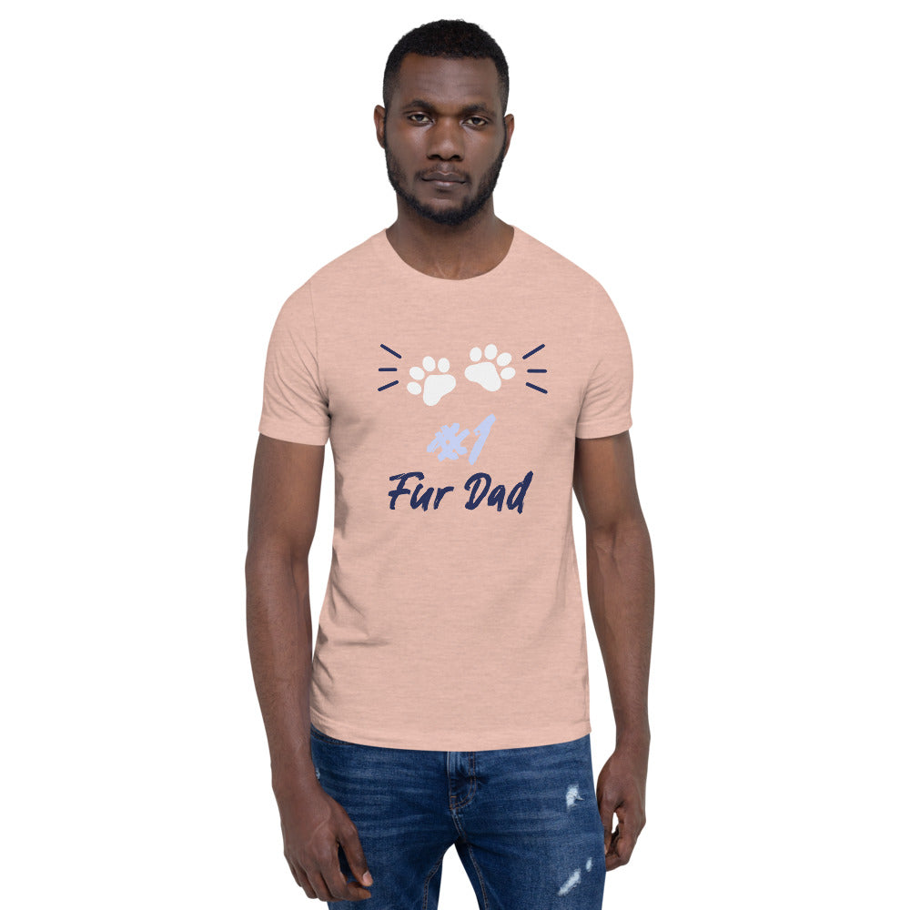 #1 Fur Dad Shirt | Graphic Animal Lover Tee | Short-Sleeve Unisex T-Shirt | Mighty Expressions.#1 Fur Dad Shirt | Graphic Animal Unisex Short Sleeve Tee