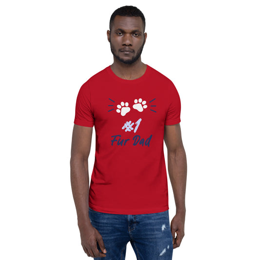 #1 Fur Dad Shirt | Graphic Animal Lover Tee | Short-Sleeve Unisex T-Shirt | Mighty Expressions