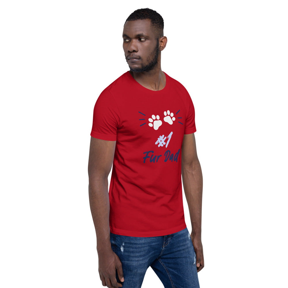 #1 Fur Dad Shirt | Graphic Animal Lover Tee | Short-Sleeve Unisex T-Shirt | Mighty Expressions.